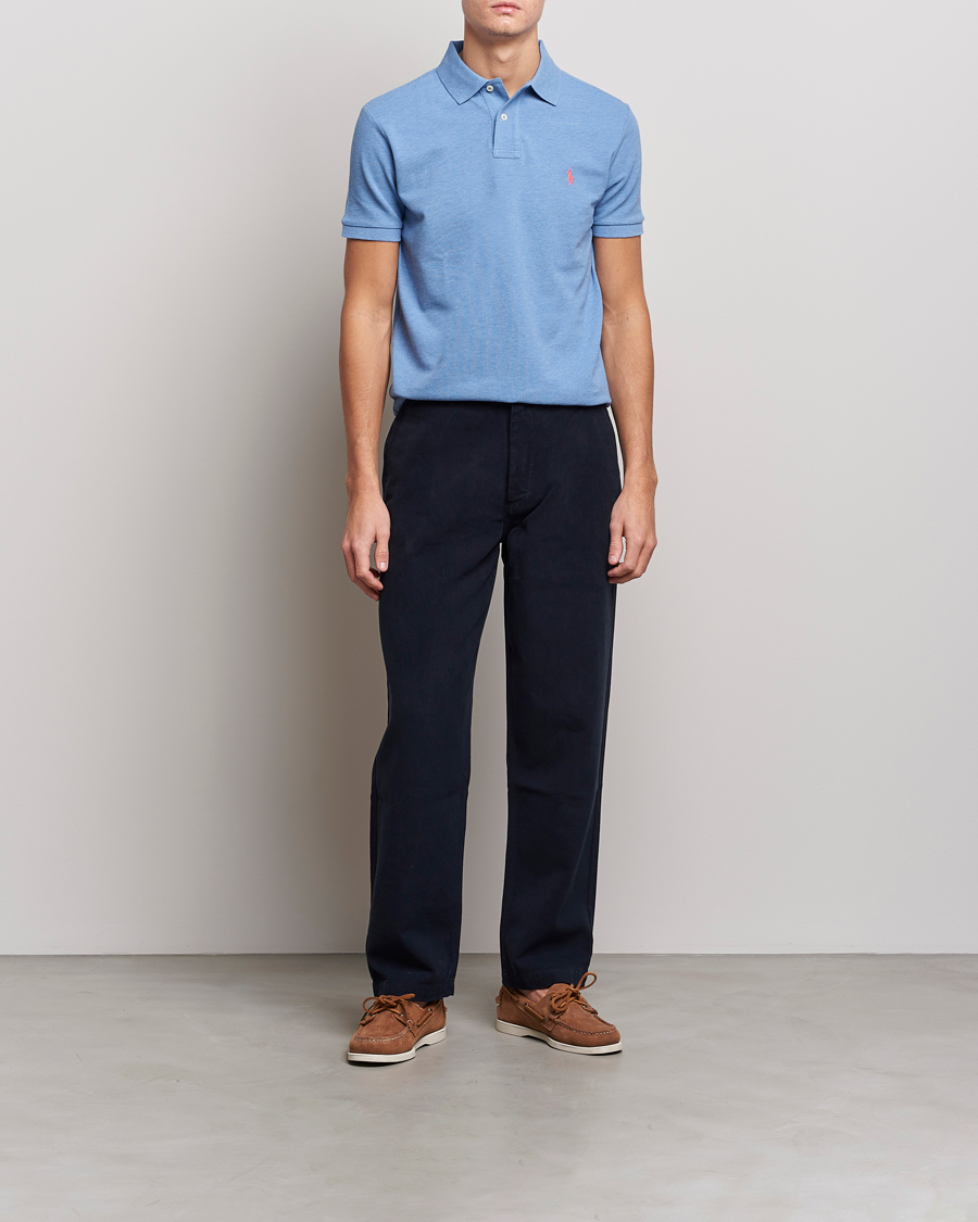 Uomini | Polo | Polo Ralph Lauren | Custom Slim Fit Polo Soft Royal Heather