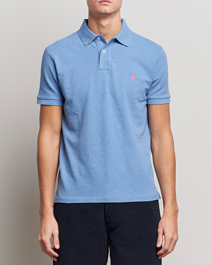 Uomini | Polo | Polo Ralph Lauren | Custom Slim Fit Polo Soft Royal Heather
