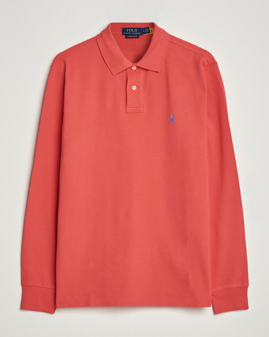Uomini | Maglieria | Polo Ralph Lauren | Custom Slim Fit Long Sleeve Polo Starboard Red
