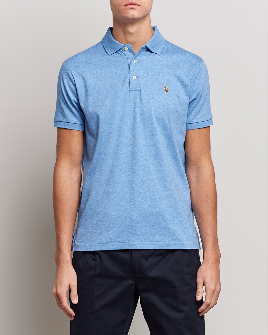 Uomini | Polo | Polo Ralph Lauren | Luxury Pima Cotton Polo Soft Royal Heather