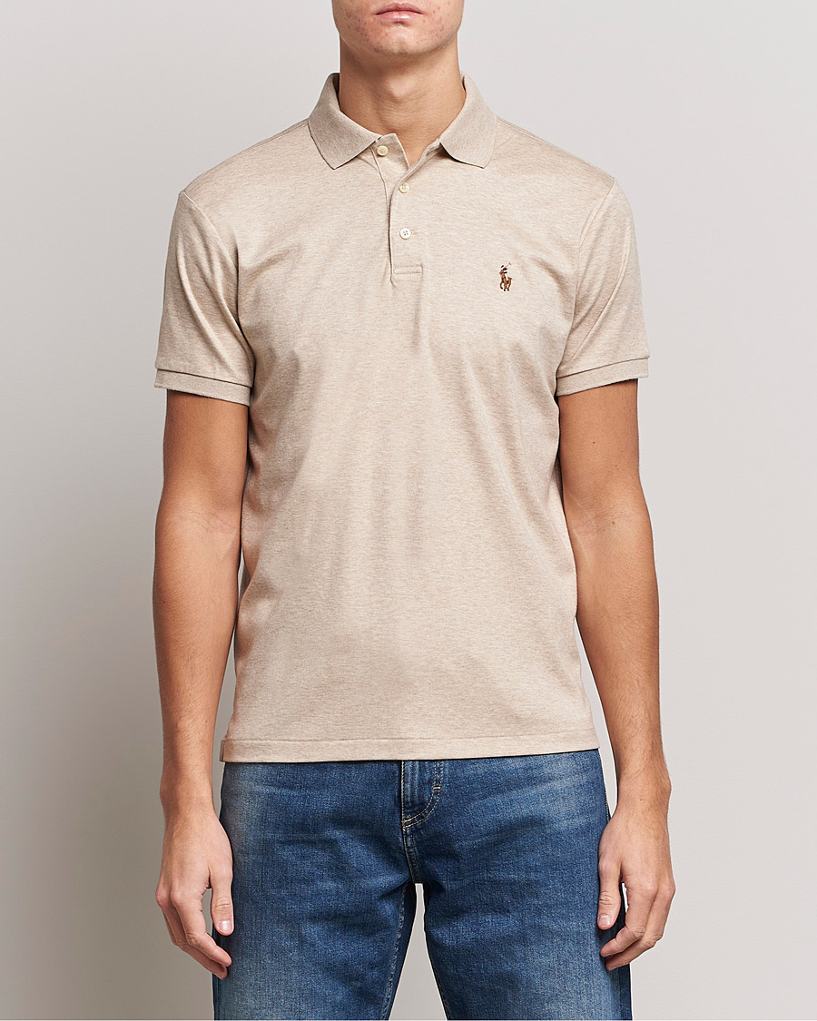 Uomini | Polo | Polo Ralph Lauren | Luxury Pima Cotton Polo Sand Heather