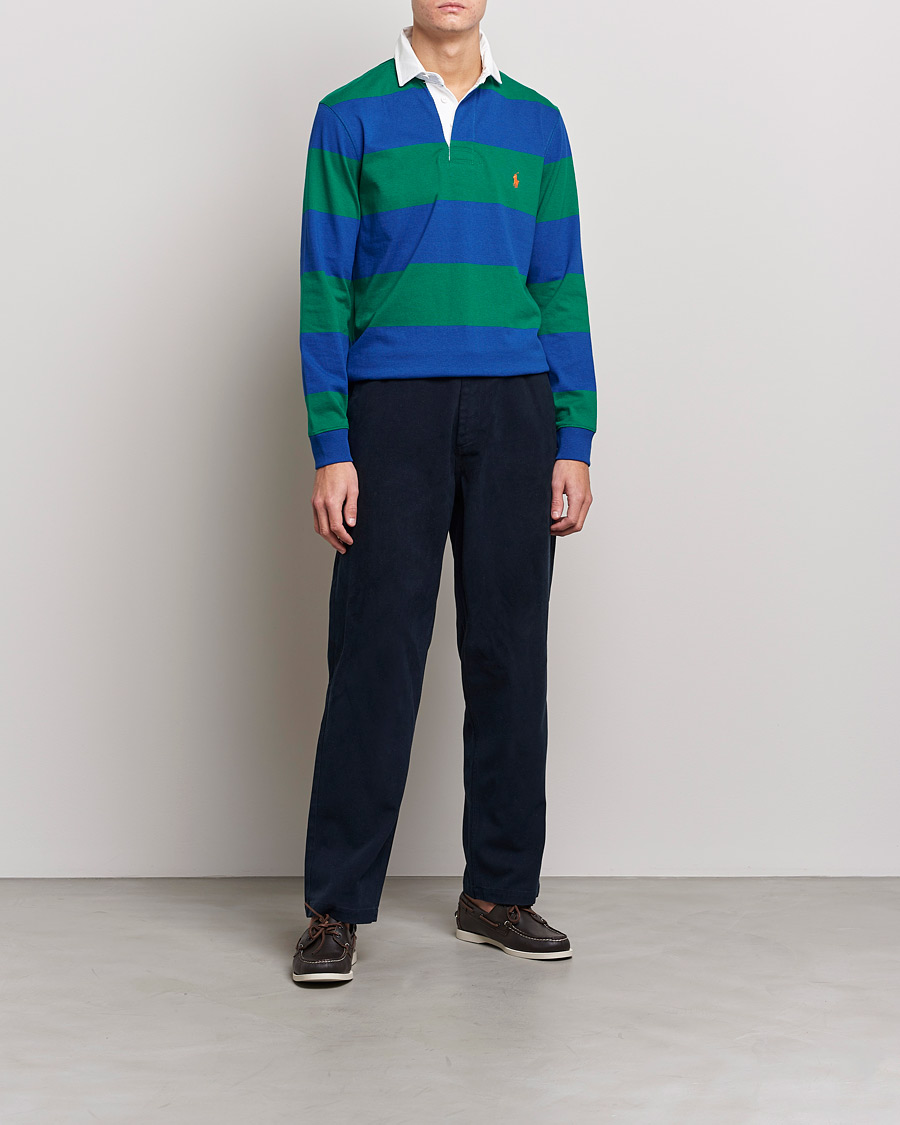 Uomini | Maglieria | Polo Ralph Lauren | Jersey Striped Rugger Blue/Green