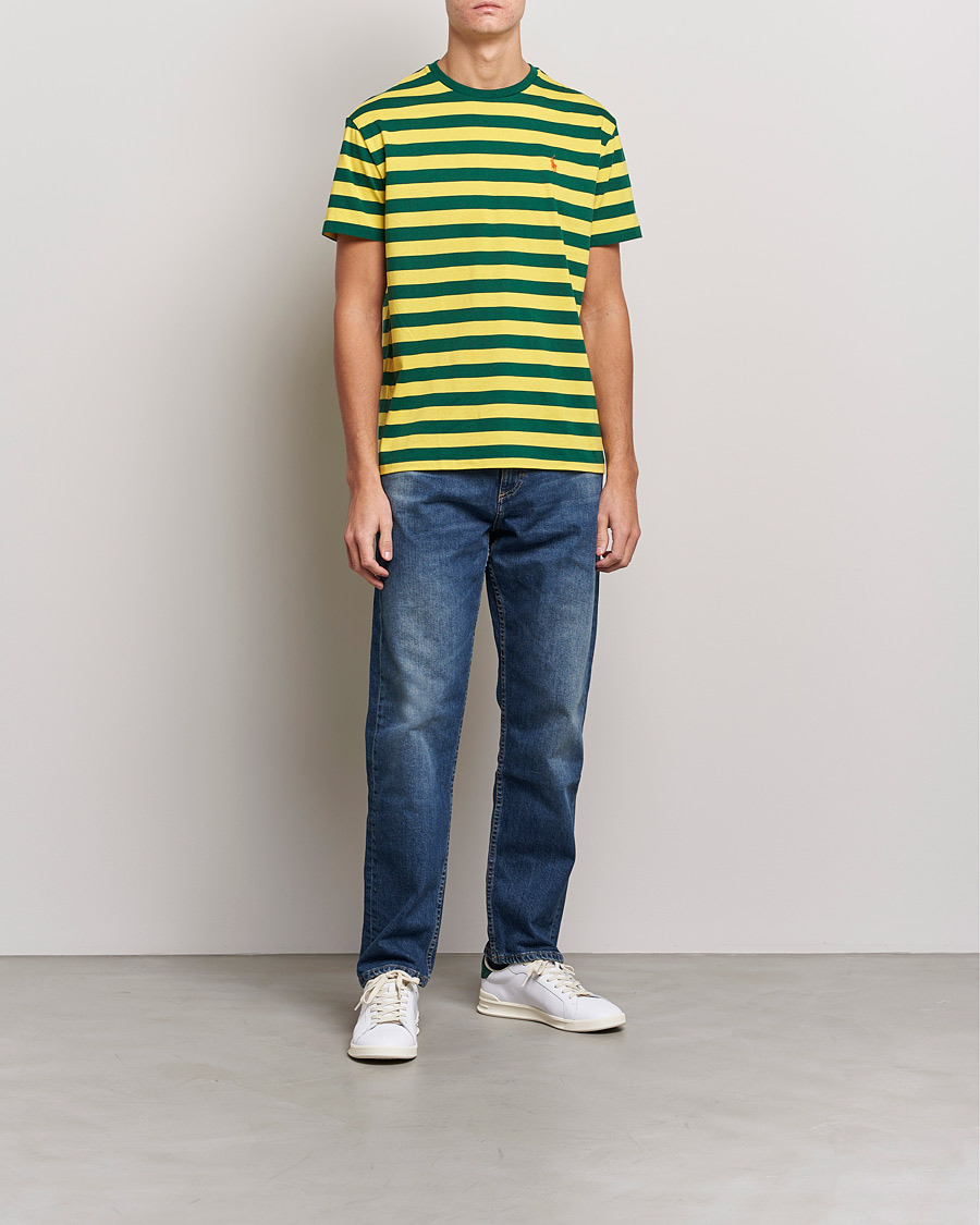 Uomini | T-shirt | Polo Ralph Lauren | Striped Crew Neck T-Shirt Lemon/Green
