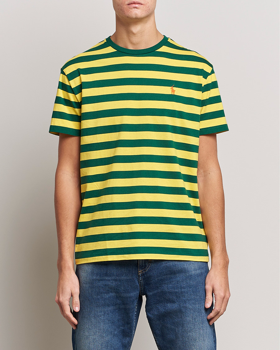 Uomini | T-shirt | Polo Ralph Lauren | Striped Crew Neck T-Shirt Lemon/Green