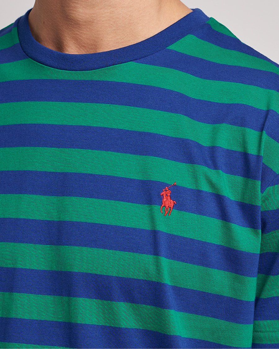 Uomini | T-shirt | Polo Ralph Lauren | Striped Crew Neck T-Shirt Green/Navy
