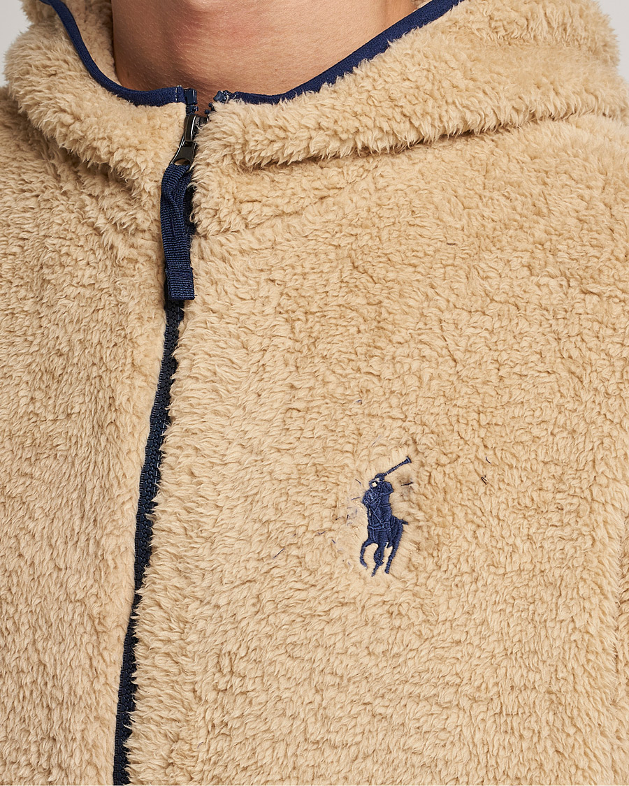 Uomini | Maglieria | Polo Ralph Lauren | Curly Sherpa Full Zip Hoodie Sand Dune