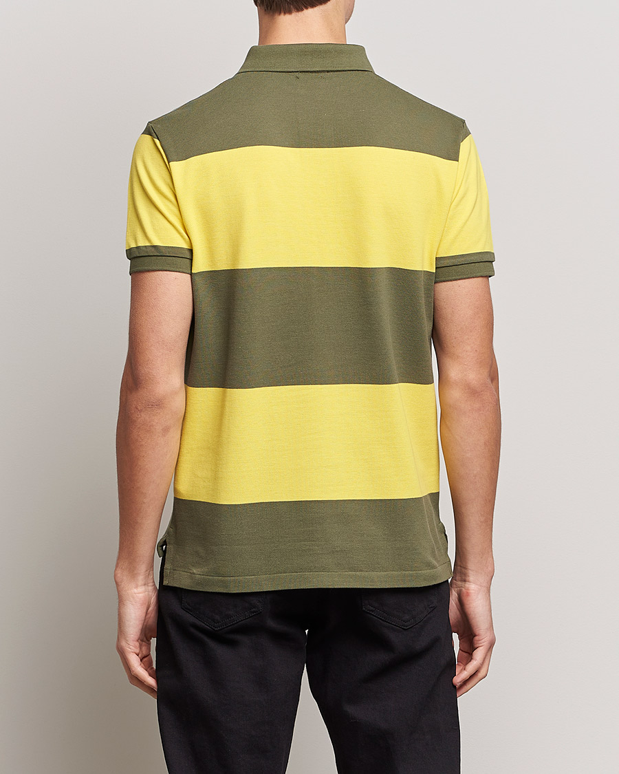 Uomini | Polo | Polo Ralph Lauren | Custom Slim Fit Barstriped Polo Lemon/Dark Sage