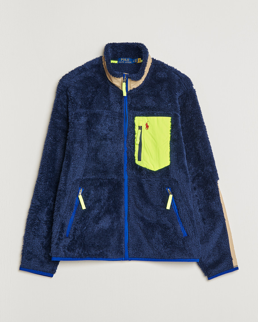 Uomini | Maglieria | Polo Ralph Lauren | Curly Sherpa Full Zip Navy Multi