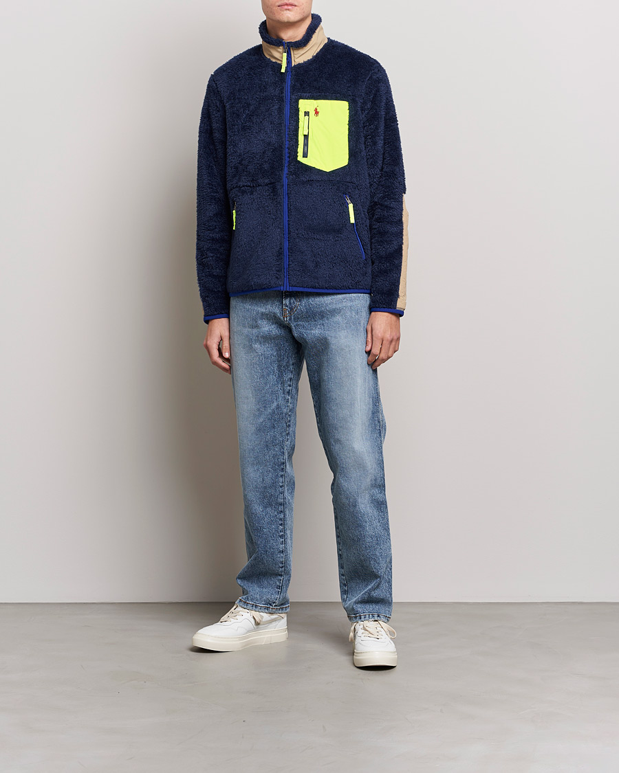 Uomini | Maglieria | Polo Ralph Lauren | Curly Sherpa Full Zip Navy Multi