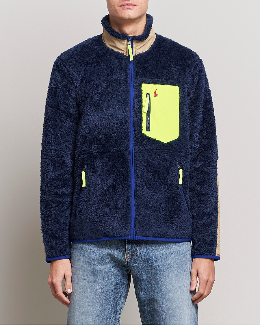 Uomini | Maglieria | Polo Ralph Lauren | Curly Sherpa Full Zip Navy Multi