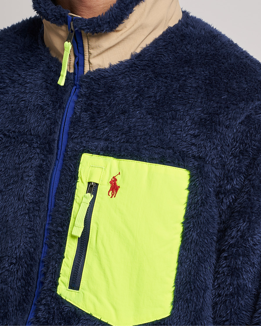 Uomini | Maglieria | Polo Ralph Lauren | Curly Sherpa Full Zip Navy Multi