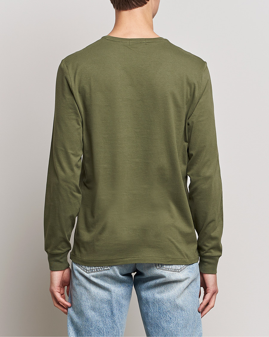 Uomini | T-shirt | Polo Ralph Lauren | Printed Bear Crew Neck Long Sleeve T-Shirt Dark Sage