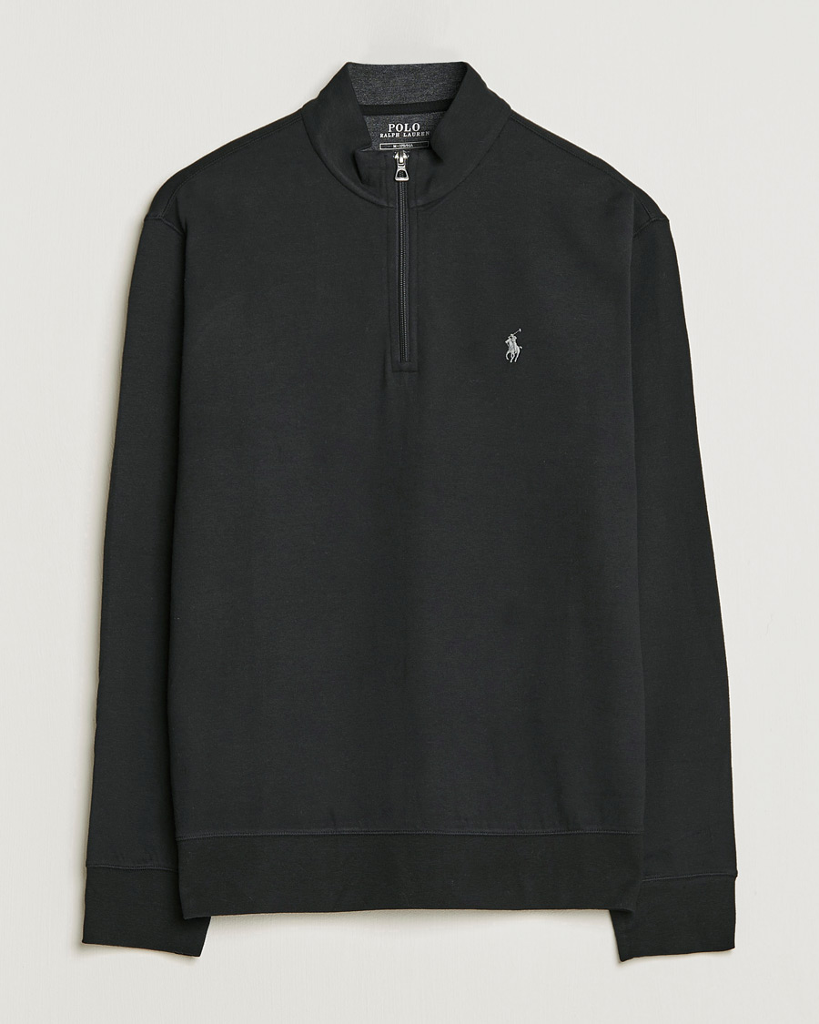 Uomini | Maglieria | Polo Ralph Lauren | Double Knit Half-Zip Sweater Polo Black