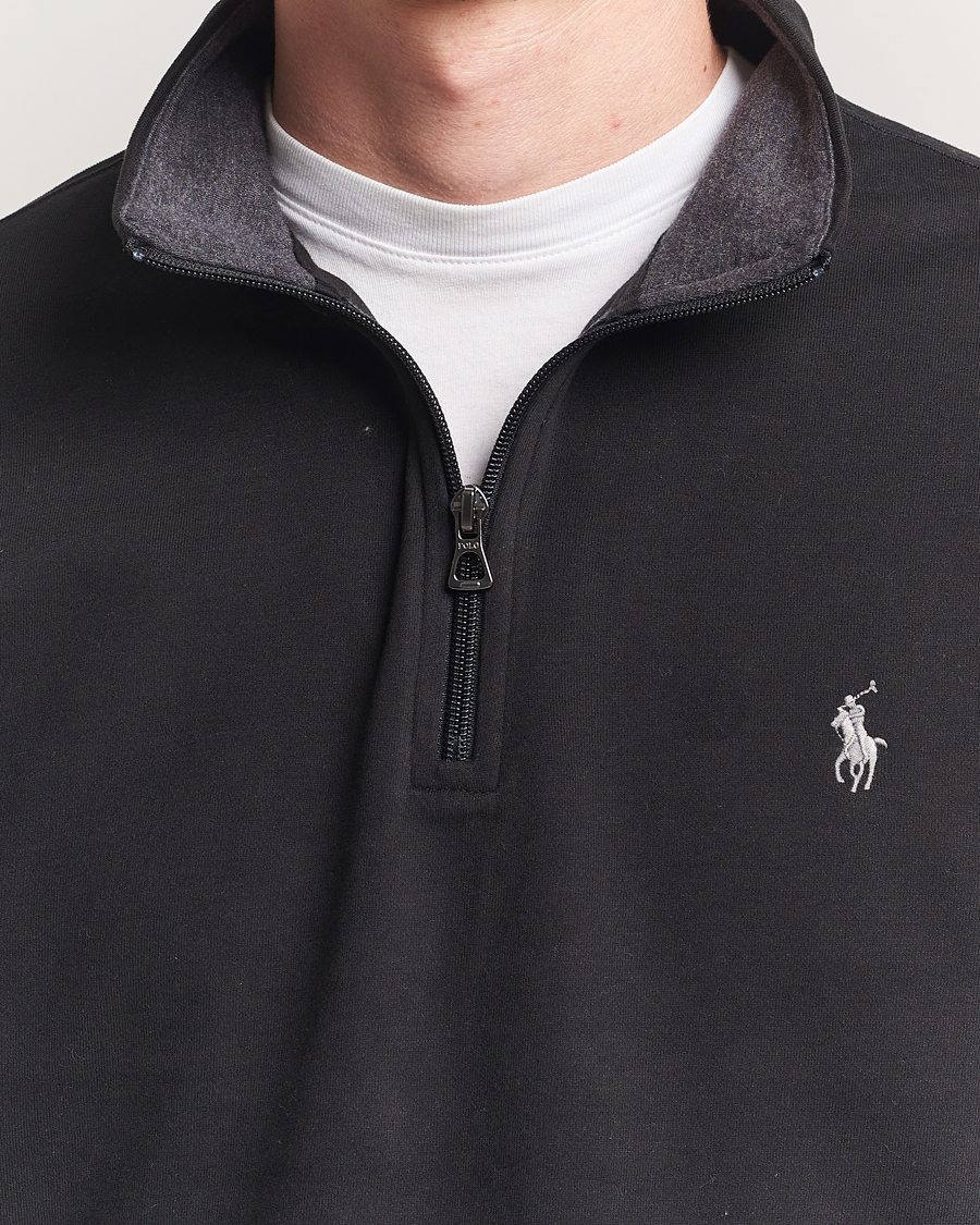 Uomini | Maglieria | Polo Ralph Lauren | Double Knit Half-Zip Sweater Polo Black