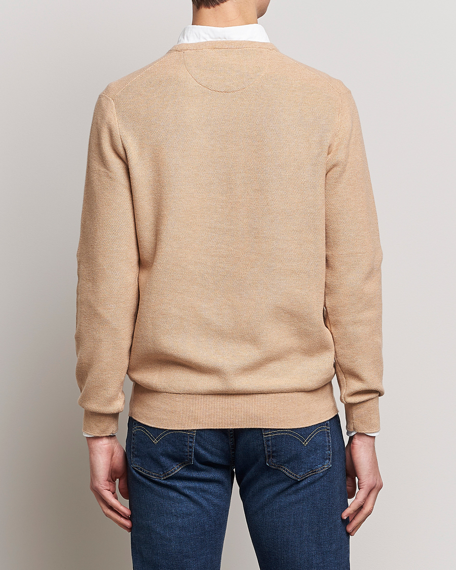 Uomini | Maglieria | Polo Ralph Lauren | Textured Knitted Crew Neck Camel Melange