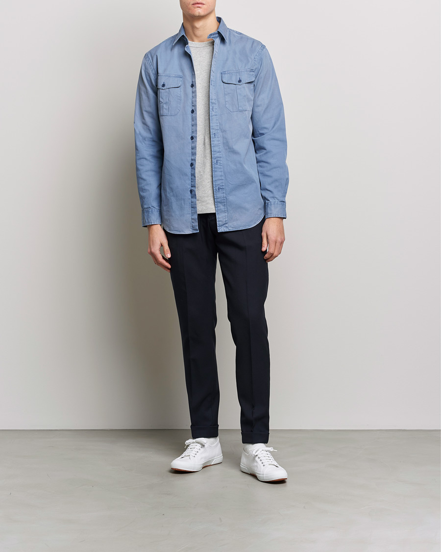 Uomini | Camicie | Polo Ralph Lauren | Classic Fit Twill Shirt Carson Blue