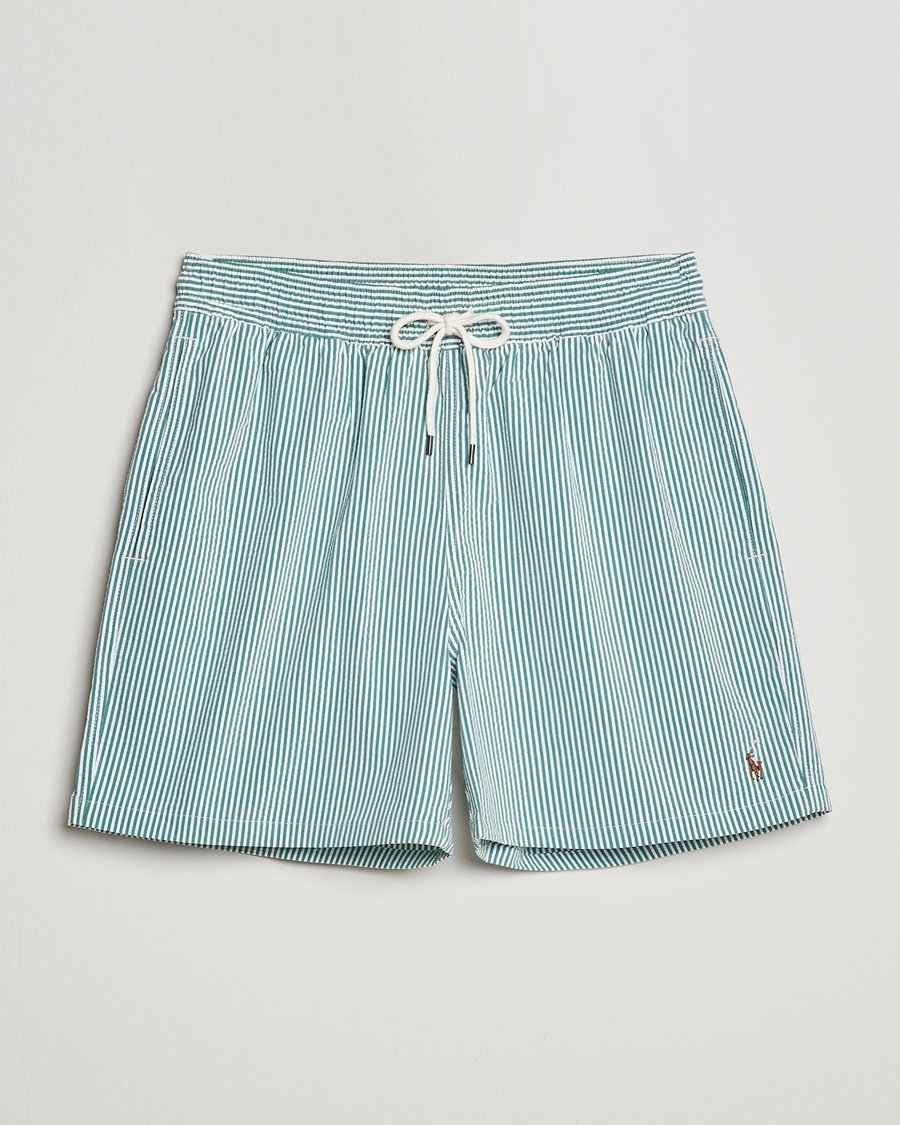 Uomini | Costumi da bagno | Polo Ralph Lauren | Recycled Traveler Seersucker Swimshorts Green