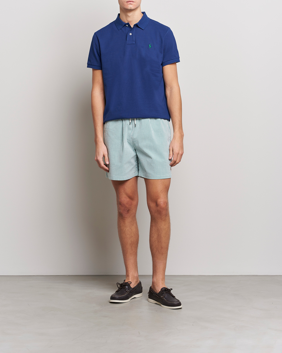 Uomini | Costumi da bagno | Polo Ralph Lauren | Recycled Traveler Seersucker Swimshorts Green