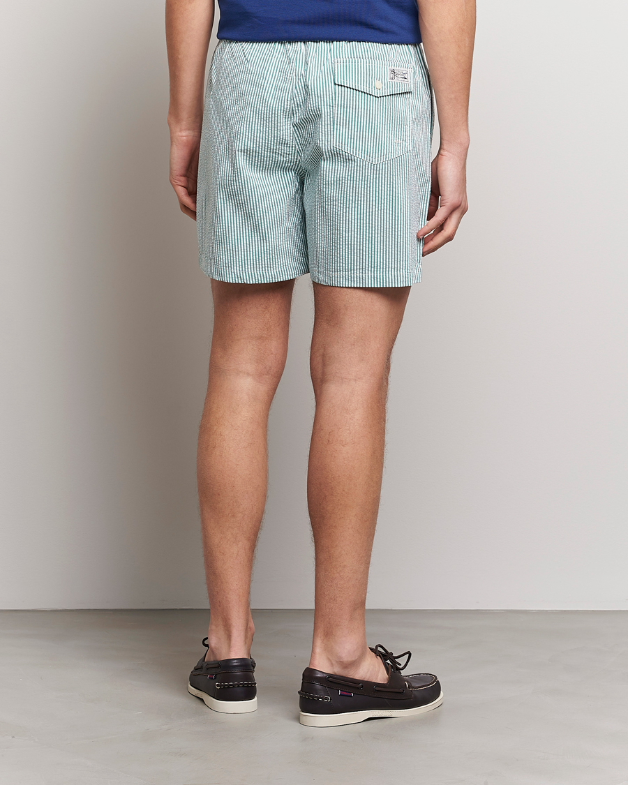 Uomini | Costumi da bagno | Polo Ralph Lauren | Recycled Traveler Seersucker Swimshorts Green