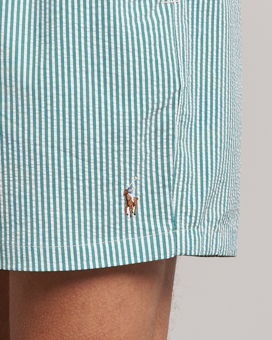 Uomini | Costumi da bagno | Polo Ralph Lauren | Recycled Traveler Seersucker Swimshorts Green