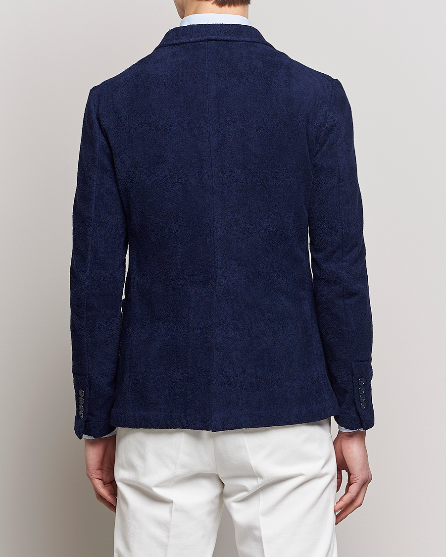 Uomini | Blazers | Ralph Lauren Purple Label | Knitted Terry Cloth Blazer Navy