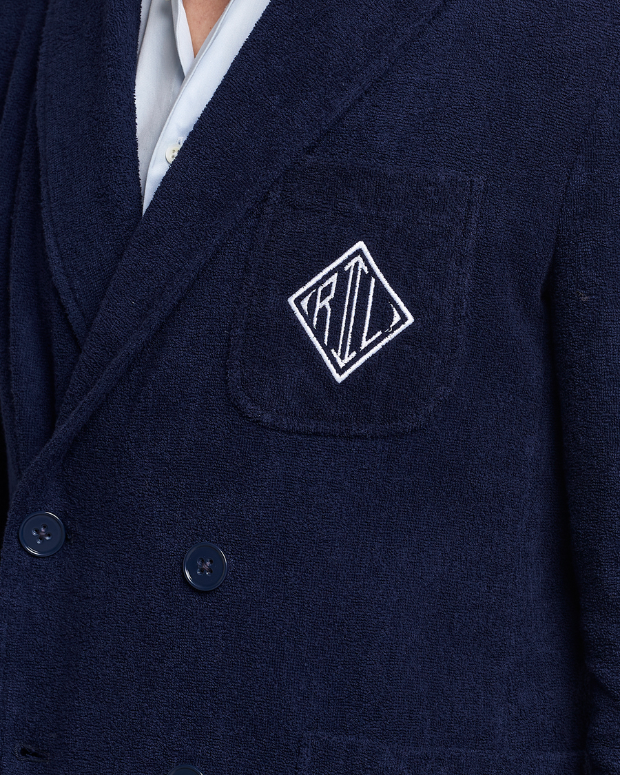 Uomini | Blazers | Ralph Lauren Purple Label | Knitted Terry Cloth Blazer Navy