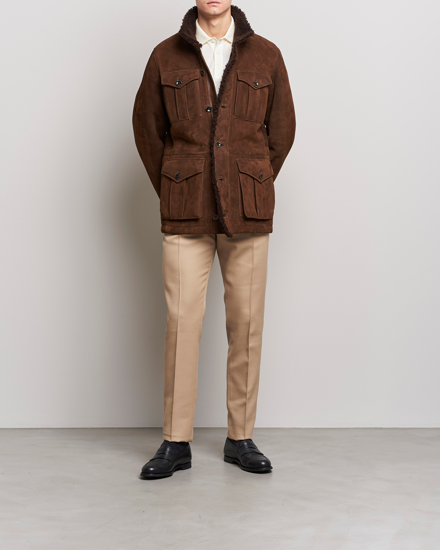 Uomini | Pantaloni | Ralph Lauren Purple Label | Cavalry Twill Trousers Tan