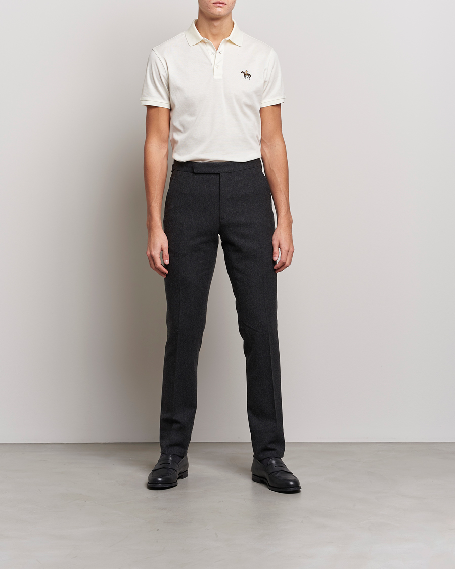 Uomini | Polo | Ralph Lauren Purple Label | Mercerized Cotton Polo Classic Cream