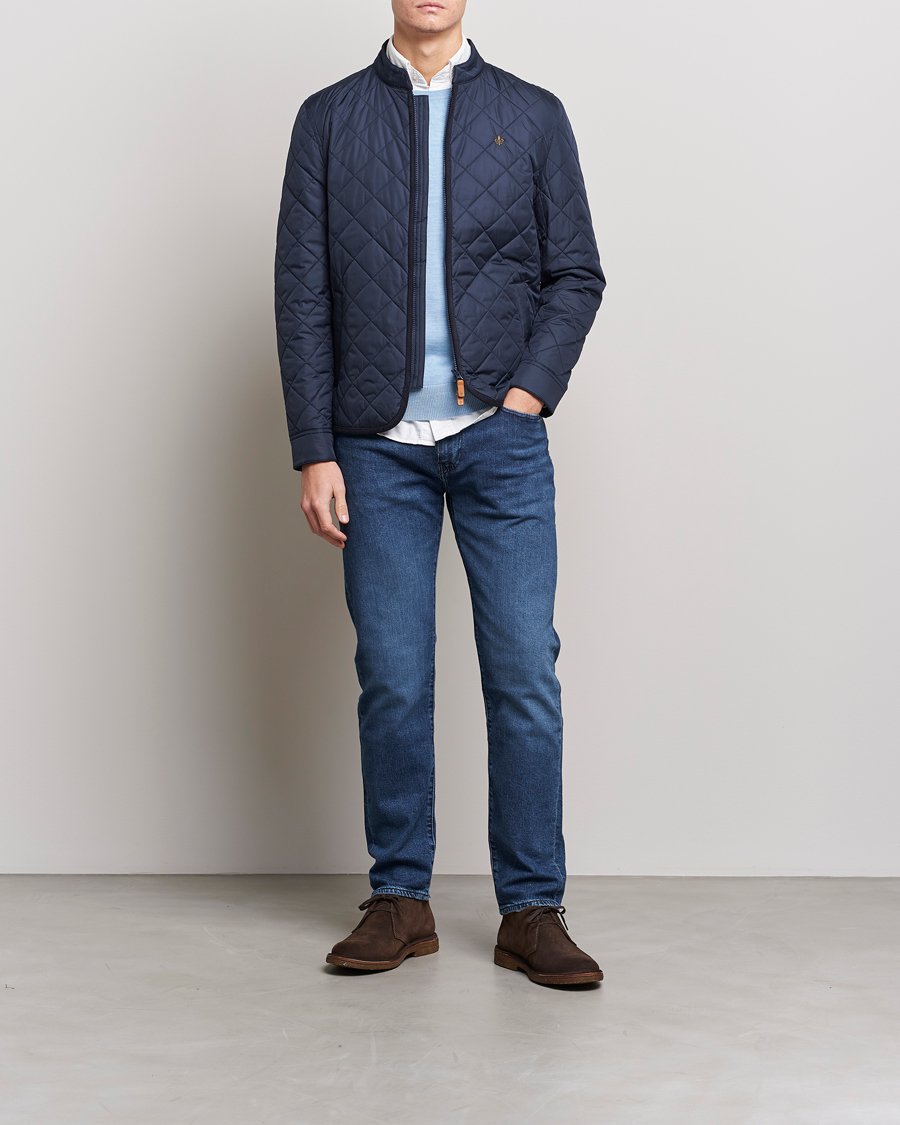 Uomini | Giacche | Morris | Teddy Quilted Jacket Old Blue