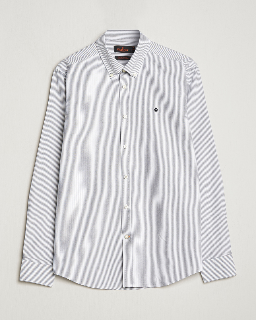 Uomini | Camicie | Morris | Douglas Oxford Striped Shirt Blue