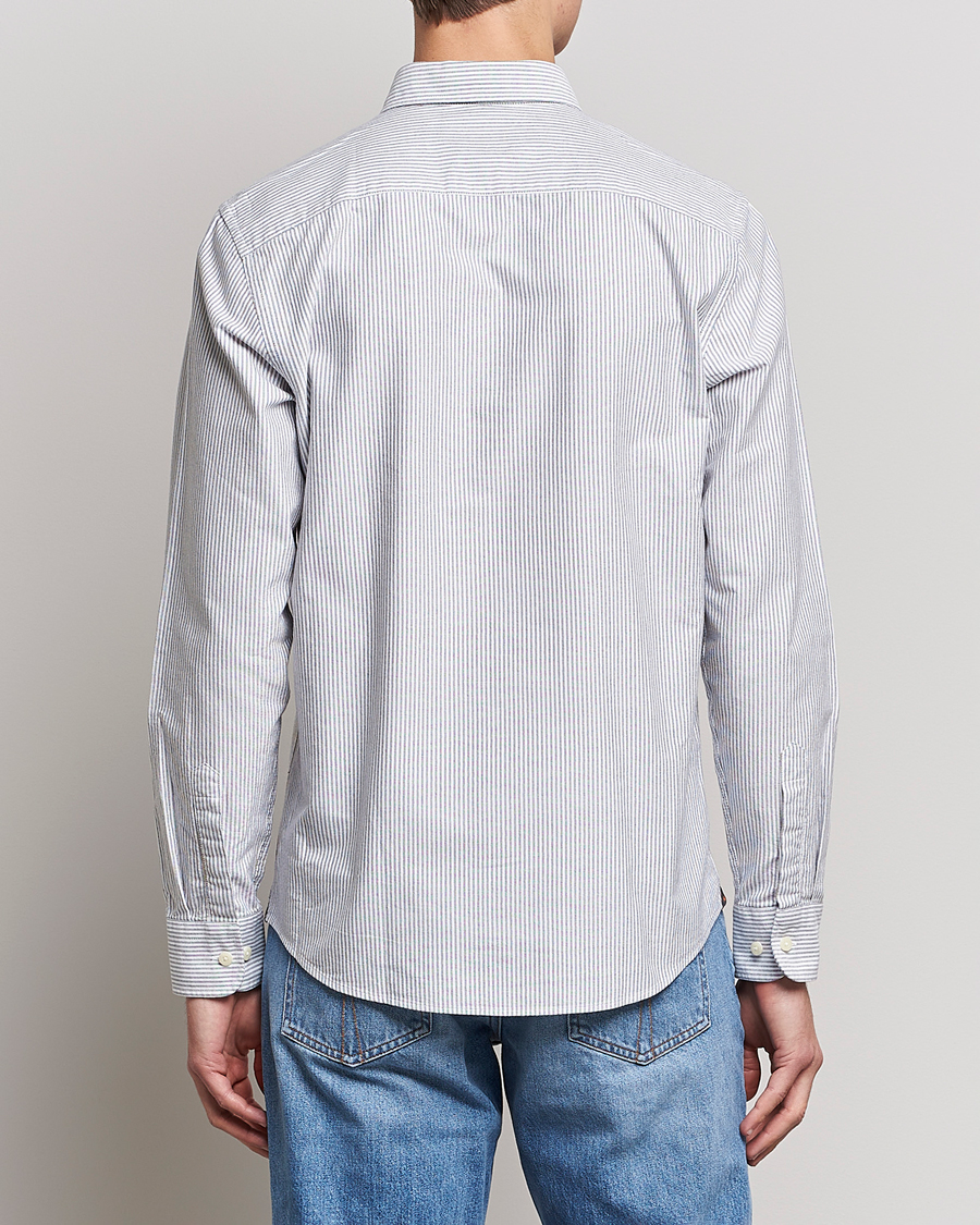 Uomini | Camicie | Morris | Douglas Oxford Striped Shirt Blue