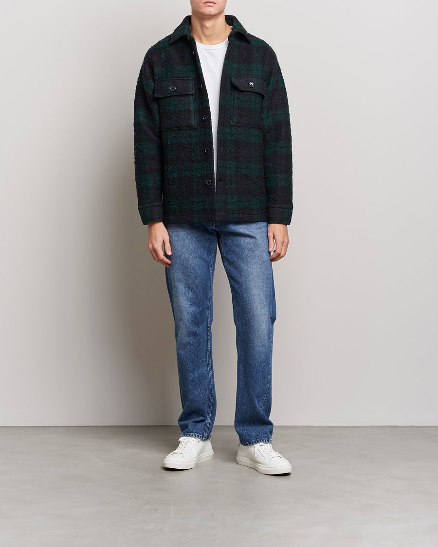 Uomini | Giacche | NN07 | Soren Blackwatch Checked Jacket Navy/Green