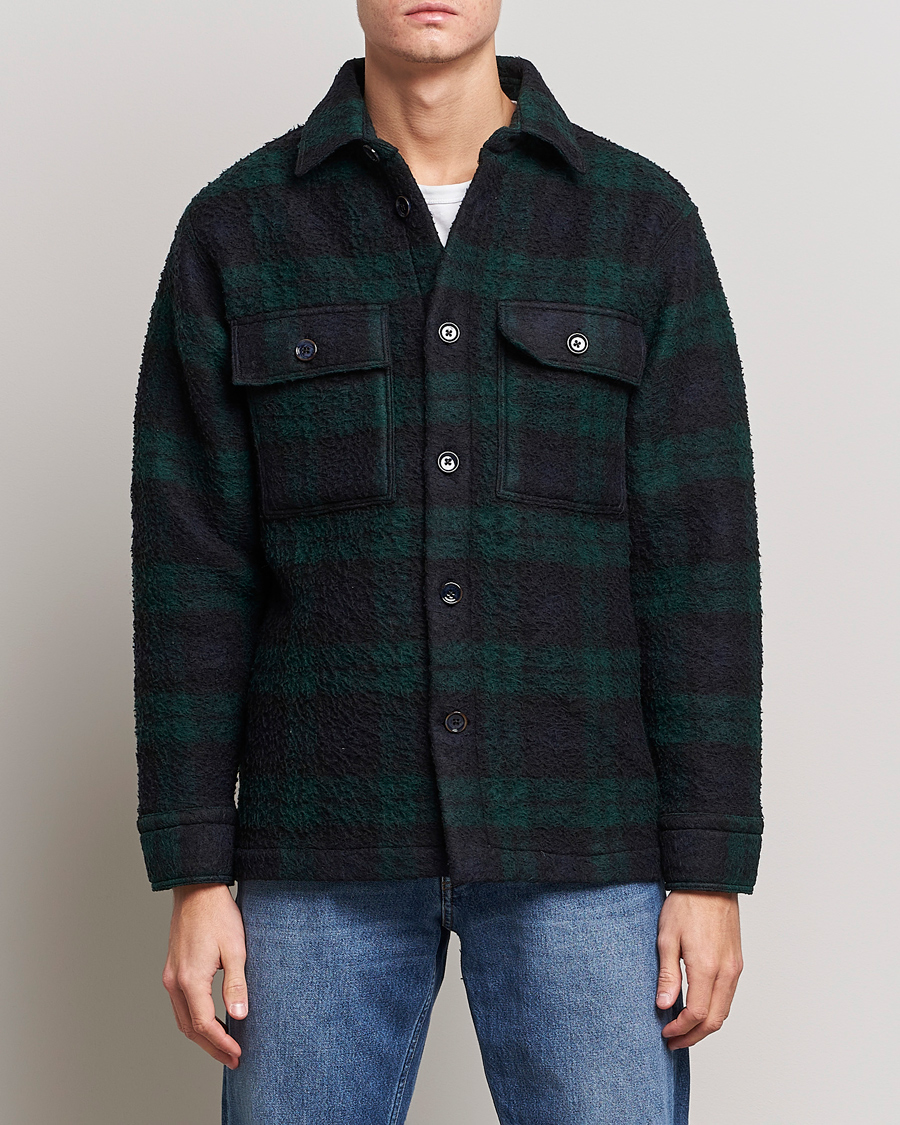 Uomini | Giacche | NN07 | Soren Blackwatch Checked Jacket Navy/Green