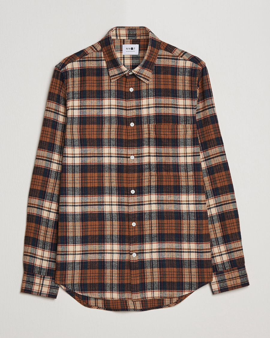 Uomini | Camicie | NN07 | Arne Brushed Cotton Checked Shirt Multi