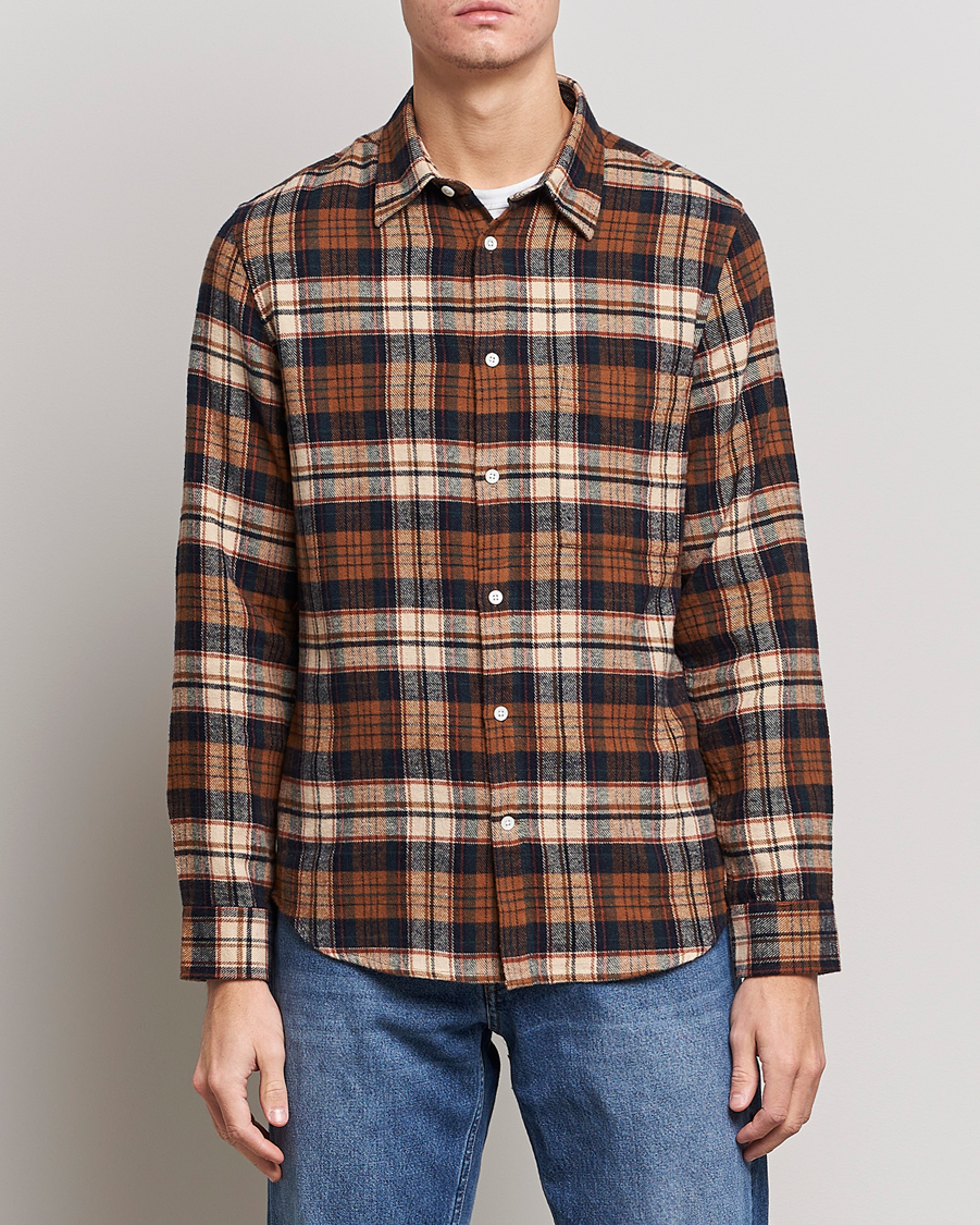 Uomini | Camicie | NN07 | Arne Brushed Cotton Checked Shirt Multi