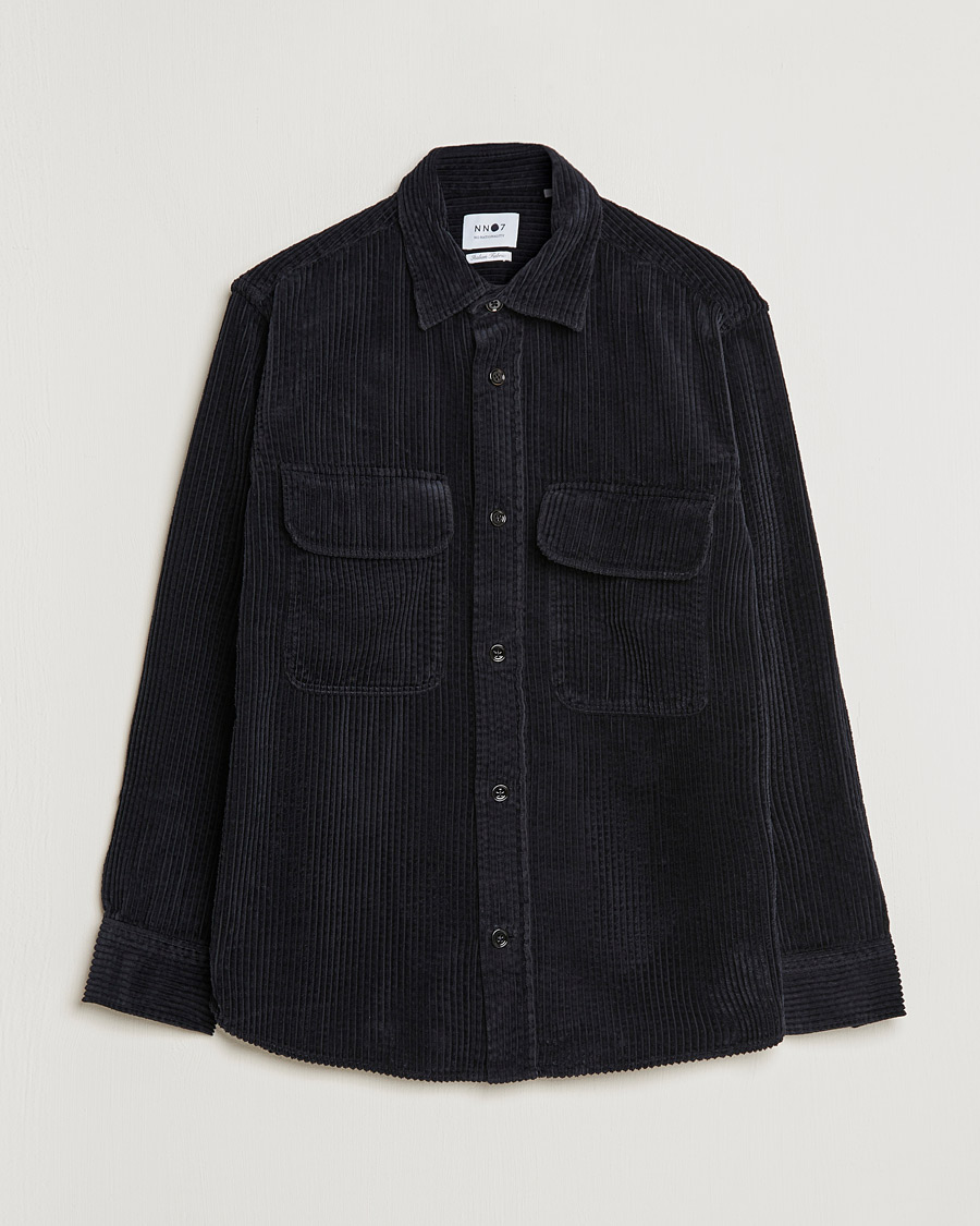 Uomini | Camicie | NN07 | Folmer Corduroy Overshirt Black