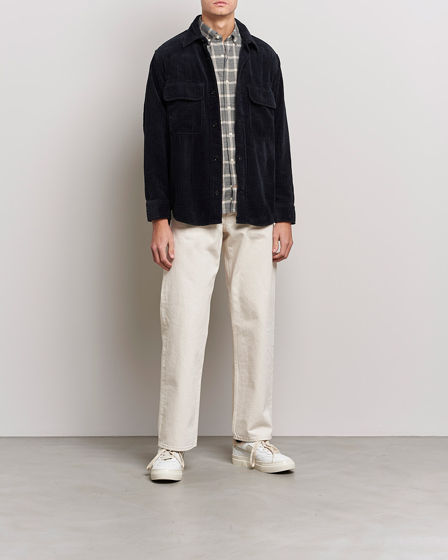 Uomini | Camicie | NN07 | Folmer Corduroy Overshirt Black