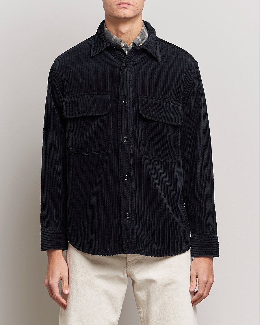 Uomini | Camicie | NN07 | Folmer Corduroy Overshirt Black