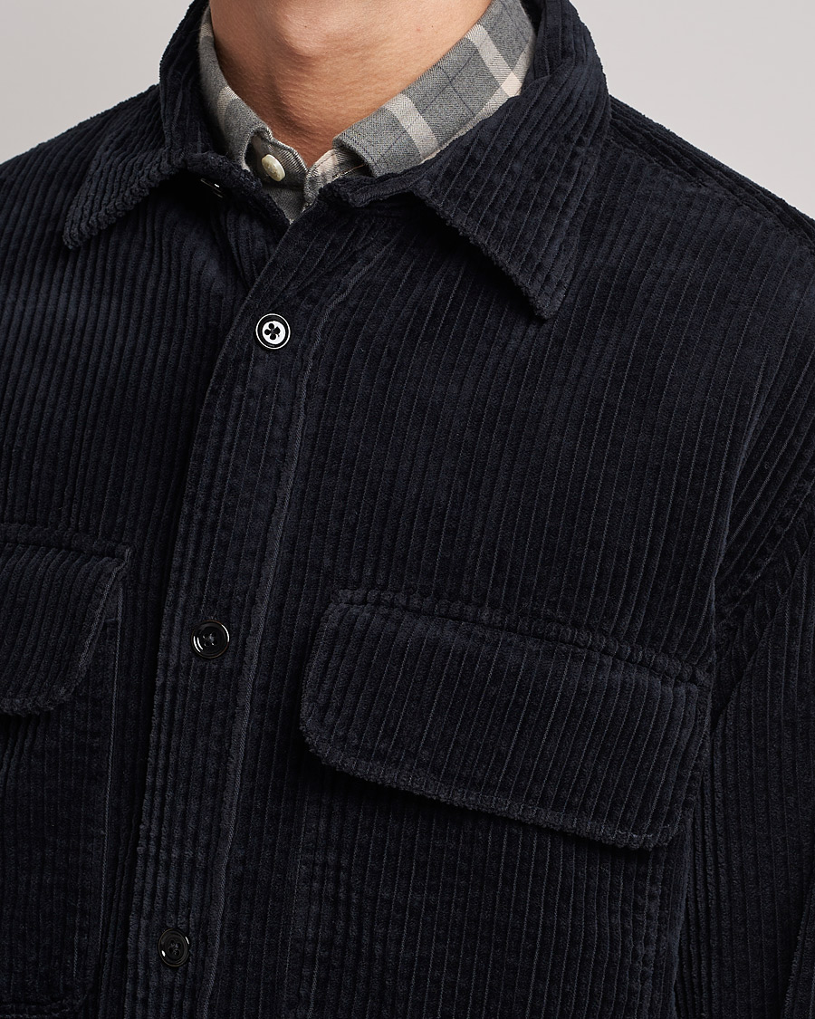 Uomini | Camicie | NN07 | Folmer Corduroy Overshirt Black