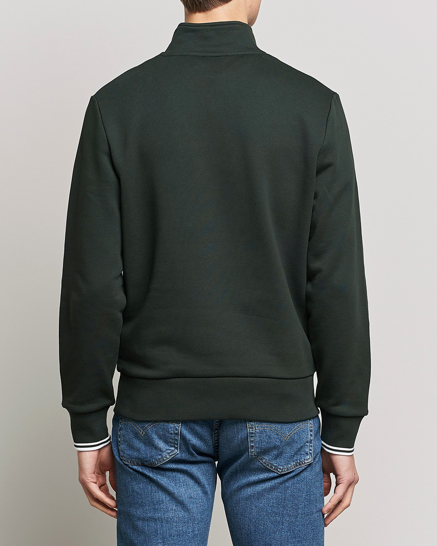 Uomini | Maglieria | Fred Perry | Half Zip Sweatshirt Night Green