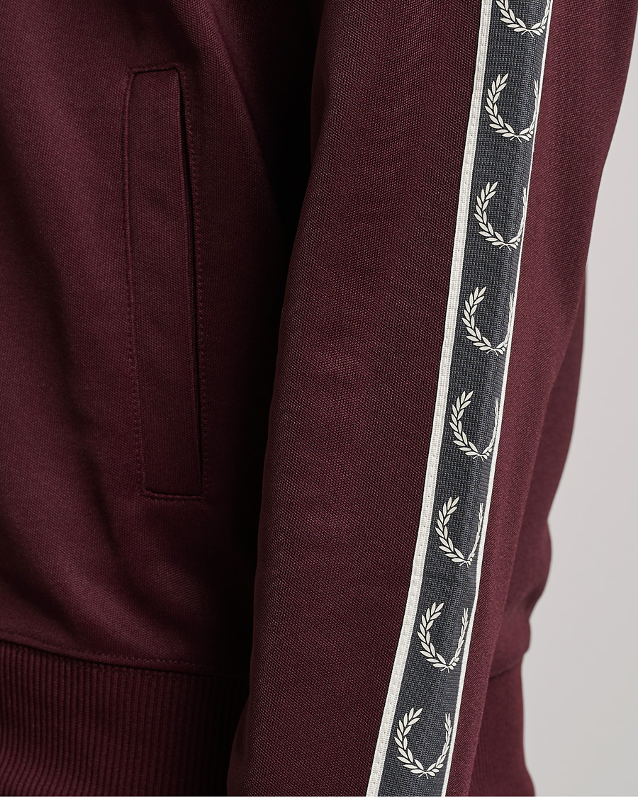 Uomini | Maglieria | Fred Perry | Taped Track Jacket Oxblood