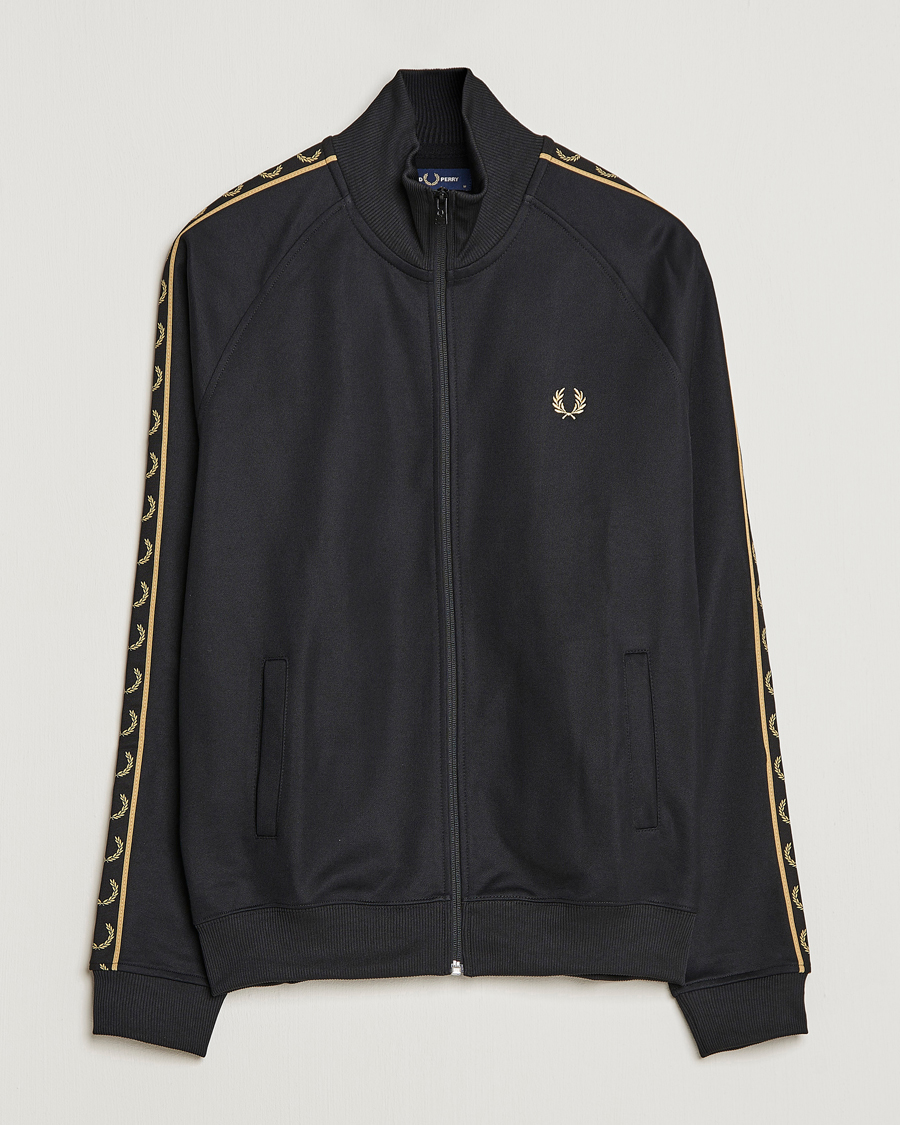 Uomini | Maglieria | Fred Perry | Taped Track Jacket Black