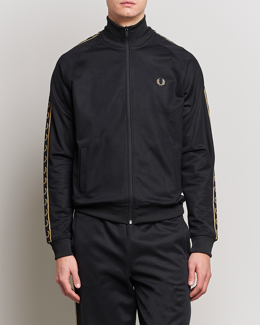 Uomini | Maglieria | Fred Perry | Taped Track Jacket Black