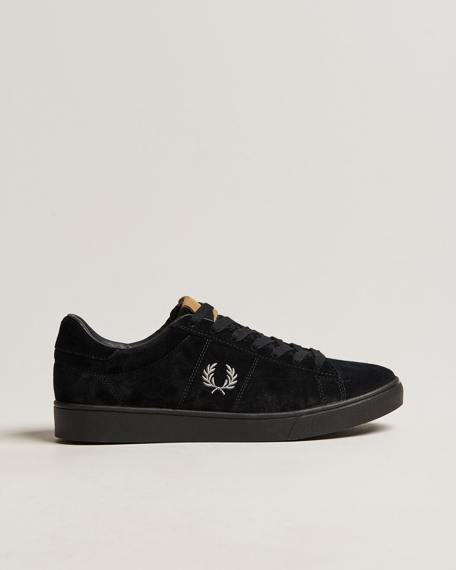Uomini | Fred Perry Spencer Suede Sneaker Black | Fred Perry | Spencer Suede Sneaker Black