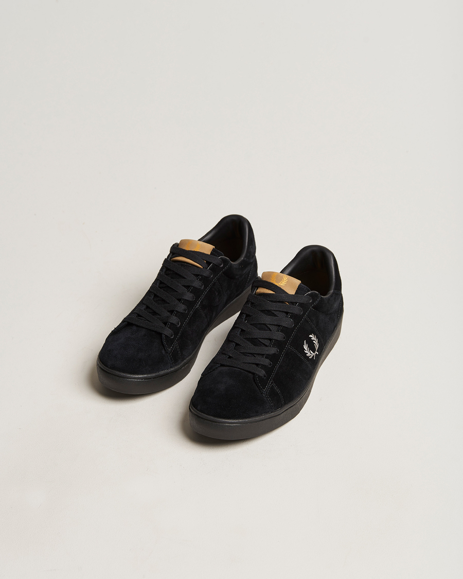 Uomini | Fred Perry Spencer Suede Sneaker Black | Fred Perry | Spencer Suede Sneaker Black
