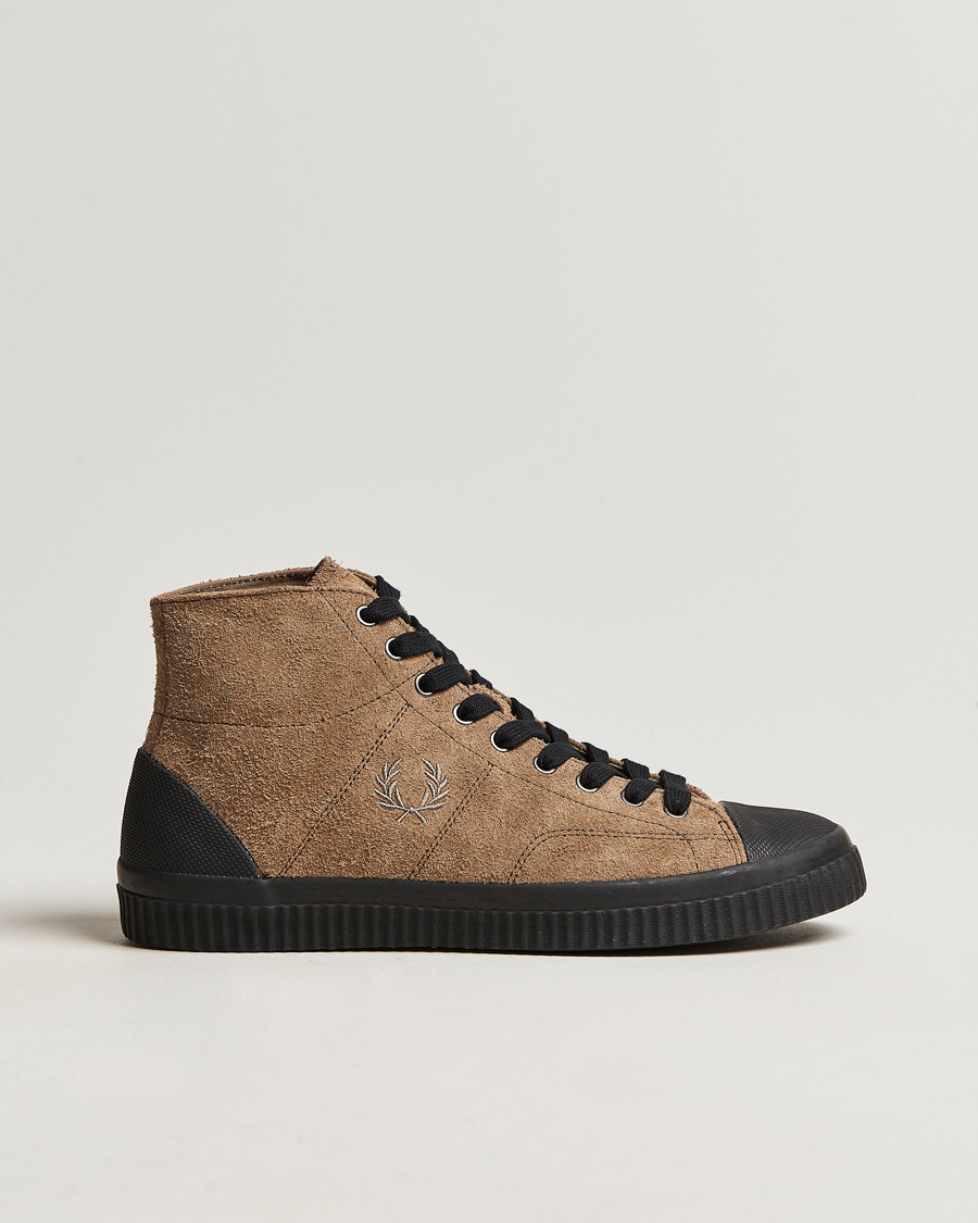 Uomini | Fred Perry Huges Mid Suede Sneaker Bark | Fred Perry | Huges Mid Suede Sneaker Bark