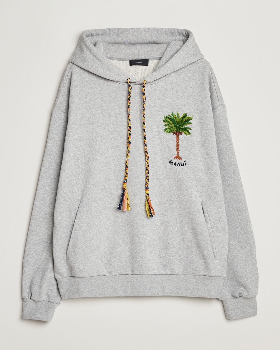 Uomini | Maglieria | Alanui | Embroidered Hoodie Grey Melange