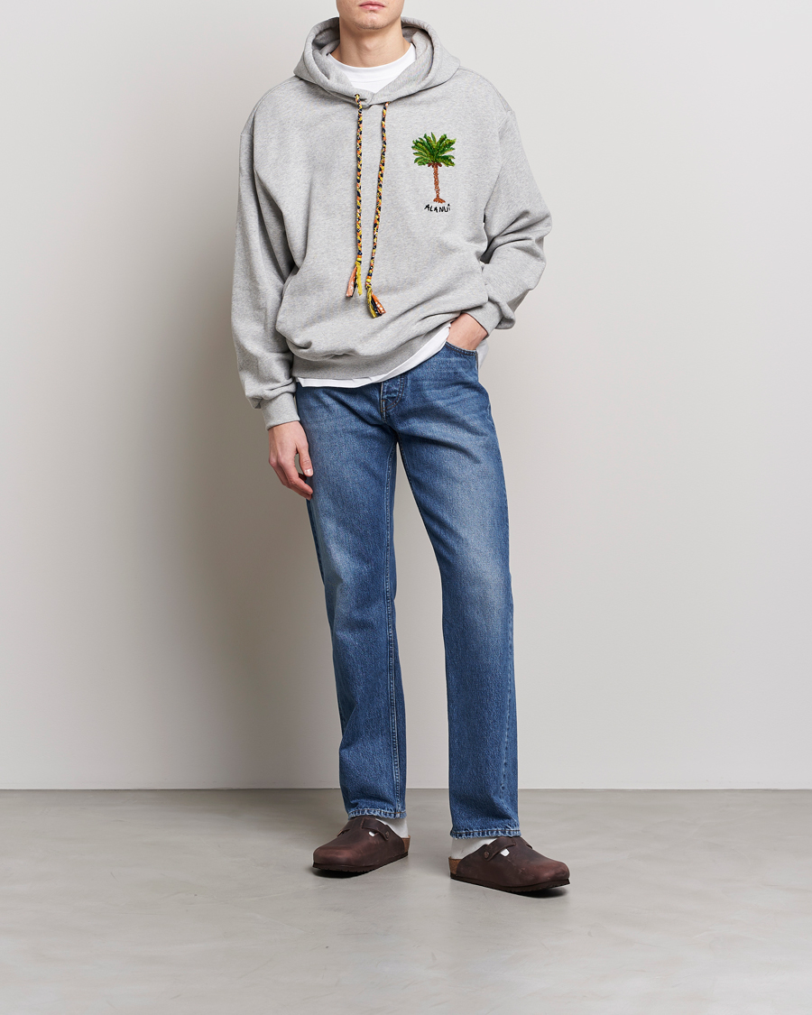 Uomini | Maglieria | Alanui | Embroidered Hoodie Grey Melange