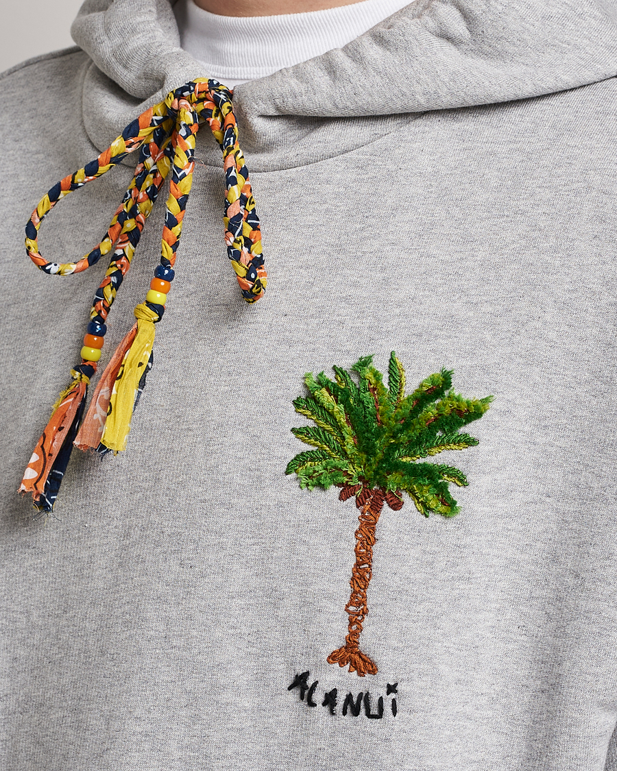 Uomini | Maglieria | Alanui | Embroidered Hoodie Grey Melange