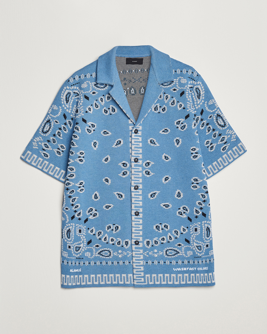 Uomini | Camicie | Alanui | Bandana Print Camp Shirt Light Blue
